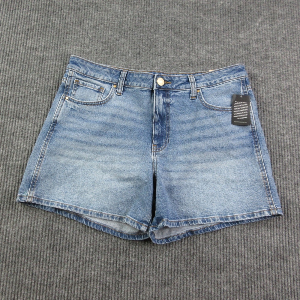 KUT Shorts Womens 10 Blue High Rise Mom Short Denim Cotton Spandex 34x5* NWT